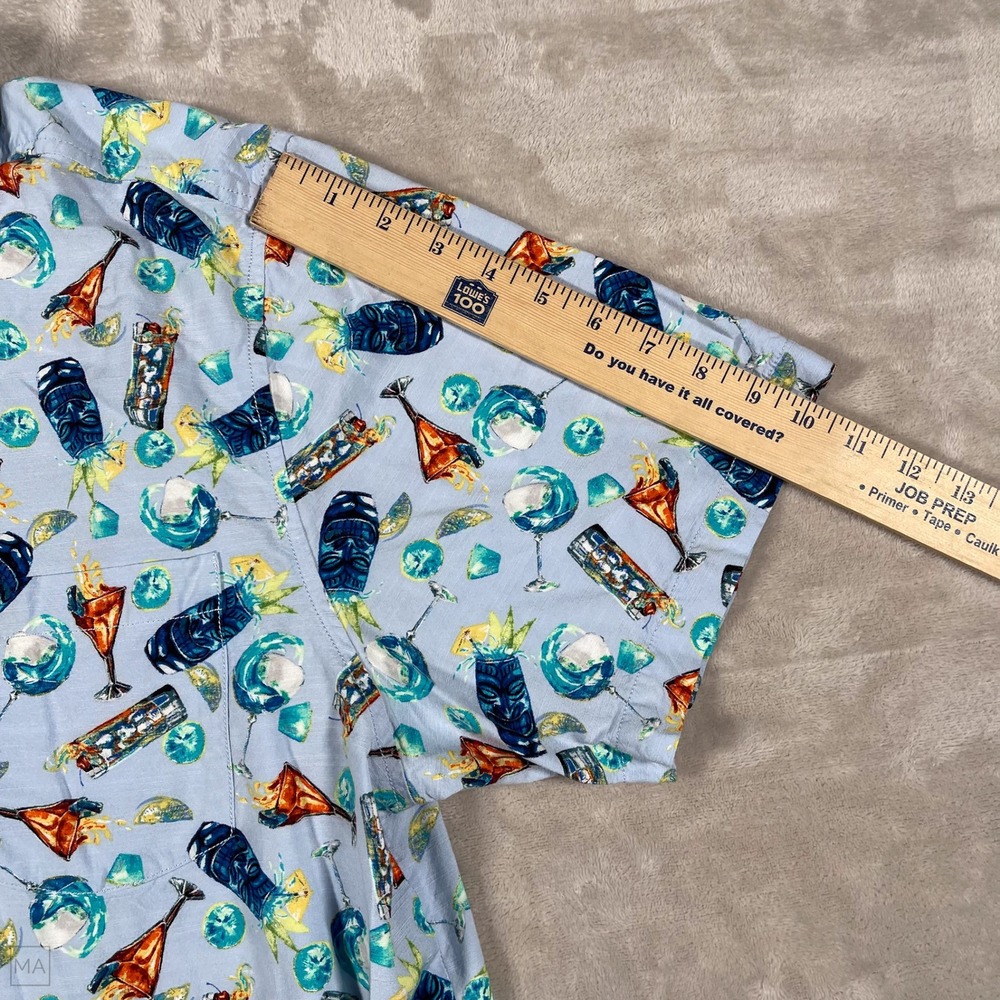 Tommy Bahama Men's Shirt Button Up The Veracruz Cay Cocktail Print XL Blue - Picture 5 of 7